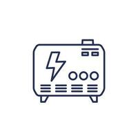 portable power generator line icon on white vector