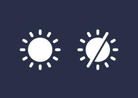 day mode on and off vector icons for web and apps