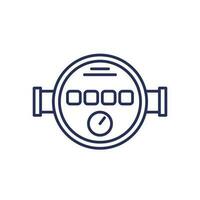 Gas meter icon, line vector