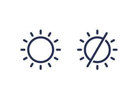 day mode on and off icons vector