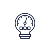 Gas meter line icon on white vector