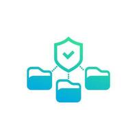 secure folders icon on white vector