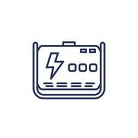 portable power generator line icon vector