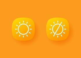 day mode on and off vector icons