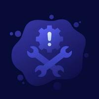 fixing errors and technical problems icon, vector
