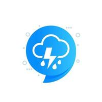 tormenta o trueno icono para web vector