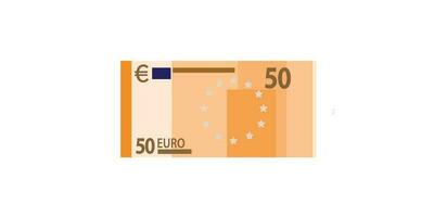 Euro currency banknote isolated, finance and economy concept vector