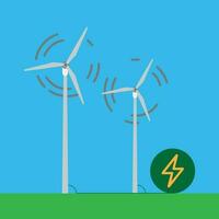 viento poder planta lineal icono. alternativa energía industria Delgado línea personalizable ilustración. contorno símbolo. electricidad generación. viento turbinas vector aislado contorno dibujo.