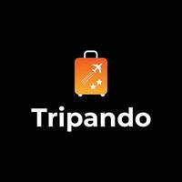Tripando modern travel logo design vector