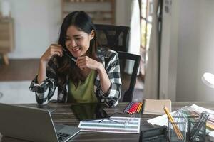 Graphic designer working with tablet for creativity editor ideas designer concept. photo