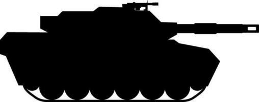 Tank icon vector illustration. Military tank silhouette for icon, symbol or sign. Tank destroyer symbol for design about military, war, battlefield, conflict , army, and armored vehicle