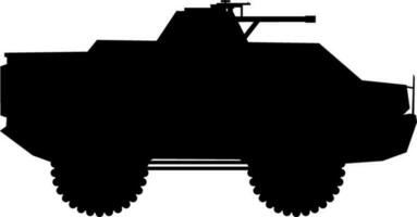 Military vehicle vector illustration. Armored personnel carrier for icon, symbol or sign. Military APC symbol for design about military, war, battlefield, conflict and armored vehicle