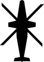 Helicopter icon vector illustration. Helicopter silhouette for icon, symbol or sign. Helicopter symbol for design about vehicle, aerial, air, transport, military, force and battlefield