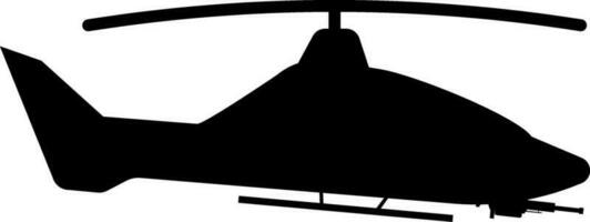 Helicopter icon vector illustration. Attack helicopter silhouette for icon, symbol or sign. Attack helicopter symbol for design about military, war, battlefield, aircraft, army and aerial strike