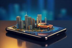 map point direction position gps phone navigation travel mobile location. . photo