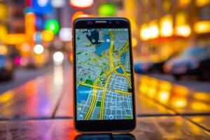 location point direction gps mobile travel map position navigation phone. . photo