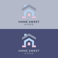 soft colors flat real estate logo design vector