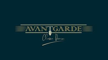 avantgarde typhography logo design vector