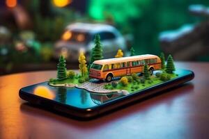position direction location gps point mobile travel phone navigation map. . photo
