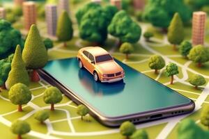gps direction location phone travel mobile navigation position point map. . photo