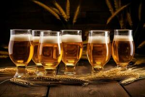 pub pint beverage lager drink glass foam gold beer alcohol. Generative AI. photo