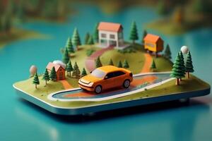 navigation position location direction point travel gps mobile map phone. . photo