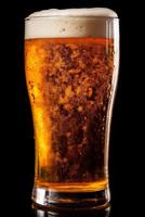 beer alcohol gold beverage glass pub drink foam pint lager. Generative AI. photo