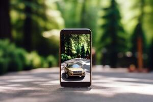 map mobile navigation location gps travel position phone point direction. . photo