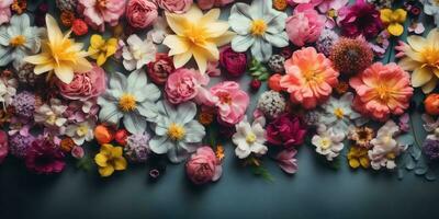 pastel florecer peonías diseño acuarela color espacio enamorado antecedentes Copiar flor primavera. generativo ai. foto