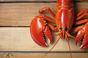 crawfish food boiled lobster cooked background red seafood crayfish claw black. Generative AI. photo