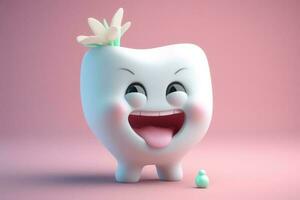 dentista odontología niño cuidado higiene dental diente sonriente sonrisa azul. generativo ai. foto