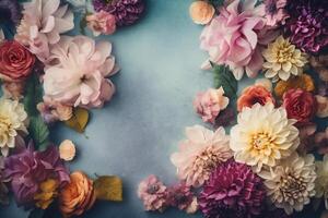 spring background watercolor design color blossom flower pastel valentine peonies abstract. . photo