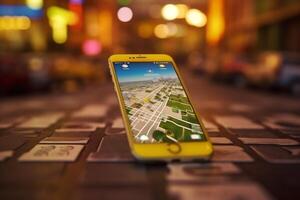 position gps map point direction travel navigation mobile location phone. . photo