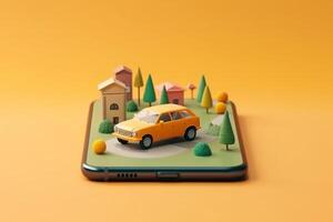 travel gps map direction location position mobile phone navigation point. . photo