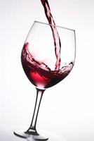 wine glass closeup party gradient drink red celebration background liquid alcohol. Generative AI. photo