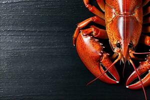 claw food red crayfish cooked background lobster seafood boiled dinner crawfish. Generative AI. photo