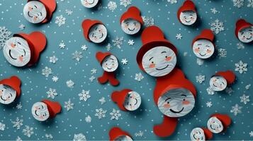 snow christmas winter white blue snowfall new year background snowman season celebration. . photo
