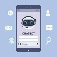 Chatbot artificial intelligence abstract concept illustration vector