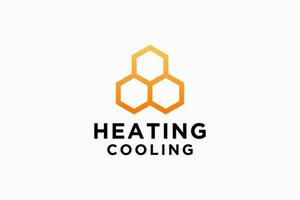 Illustration graphic vector of plumbing, heating and cooling service Logo Design template