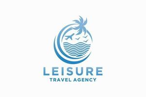 modern color agency travel check business logo. transport, logistics delivery logo design vector