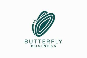 Butterfly logo. Luxury line logotype design. Universal premium butterfly symbol logotype. vector