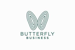 Butterfly logo. Luxury line logotype design. Universal premium butterfly symbol logotype. vector