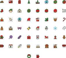 Vector of Christmas Icon Set Color. Perfect for user interface, new application.