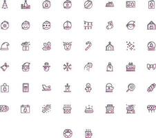 Vector of Christmas Icon Set Gradient. Perfect for user interface, new application.