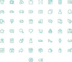 Vector of E-Commerce Icon Set Gradient. Perfect for user interface, new application.