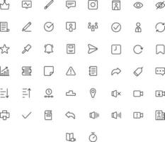 Vector of Education Icon Set Thin. Perfect for user interface, new application.