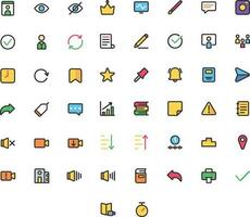 Vector of Education Icon Set Color. Perfect for user interface, new application.