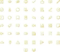 Vector of Education Icon Set Thin Gradient. Perfect for user interface, new application.