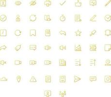 Vector of Education Icon Set Thin Gradient. Perfect for user interface, new application.