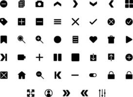 Vector of Essential UI 1 Icon Set Solid. Perfect for user interface, new application.